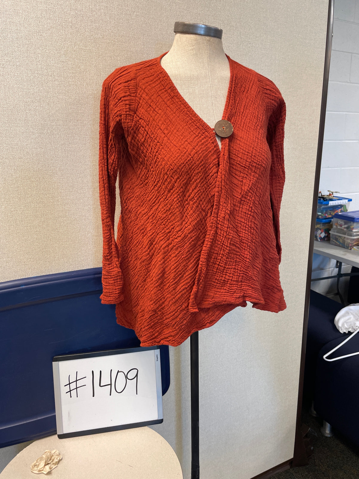 1409-Cotton Single Front Button long