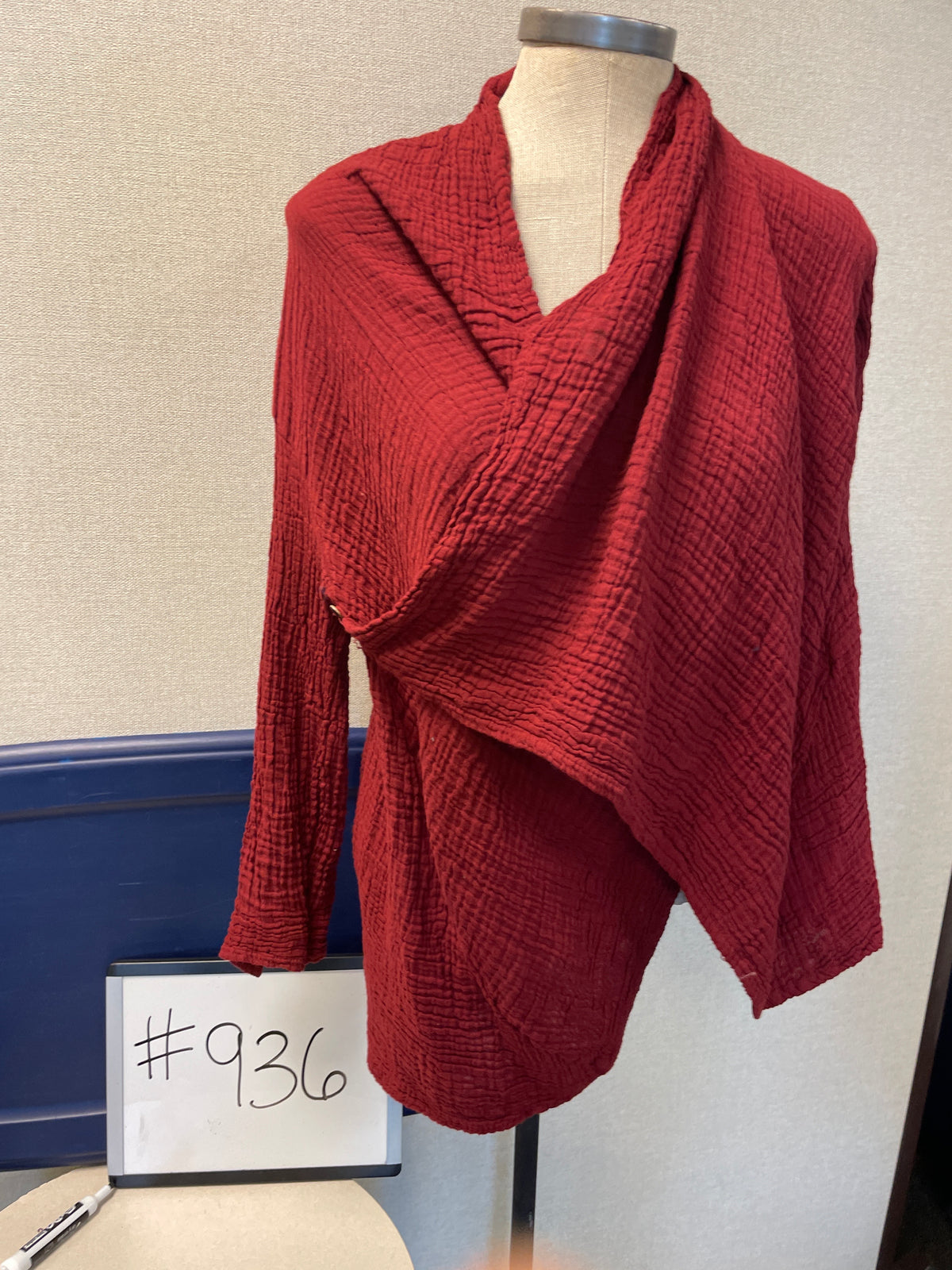 936-Cotton Long sleeve Crossover-Red