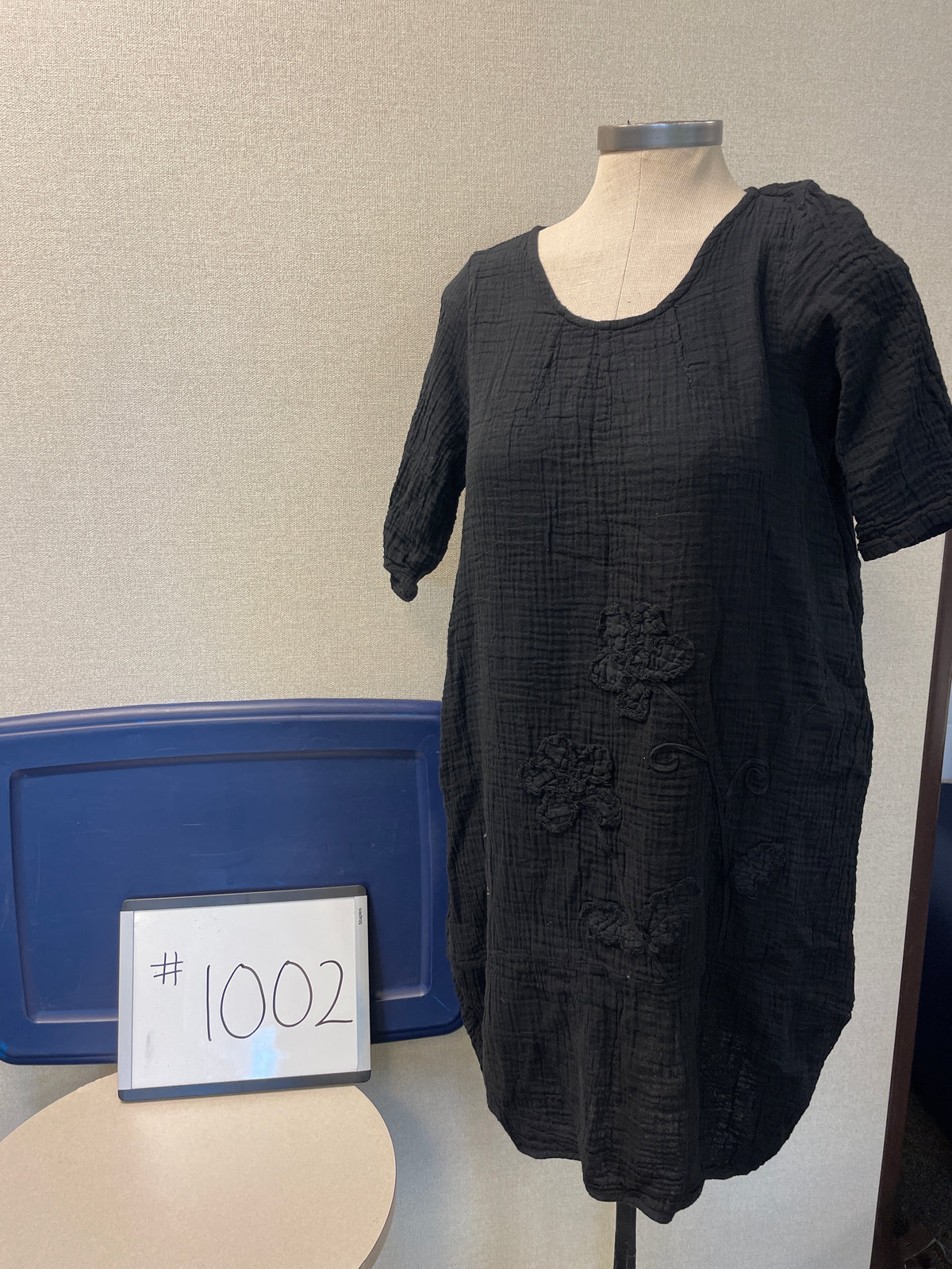 1002-Cotton 3/4 Sleeve Dress
