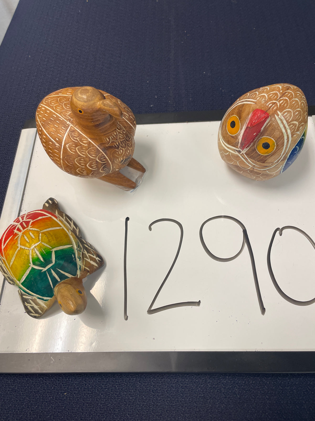 1290-Wooden Birds/Turtles