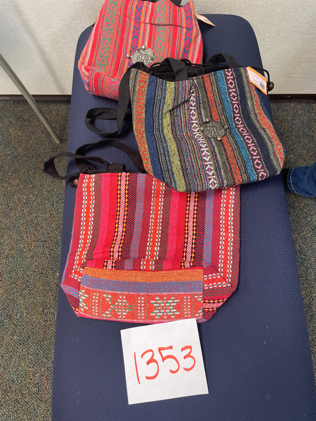 1353-Drawstring Hilltribe Bag