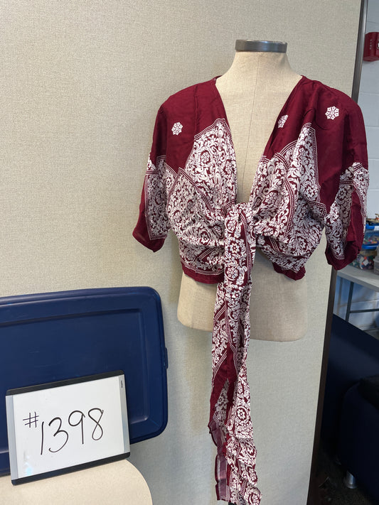 1398-Tie Front top