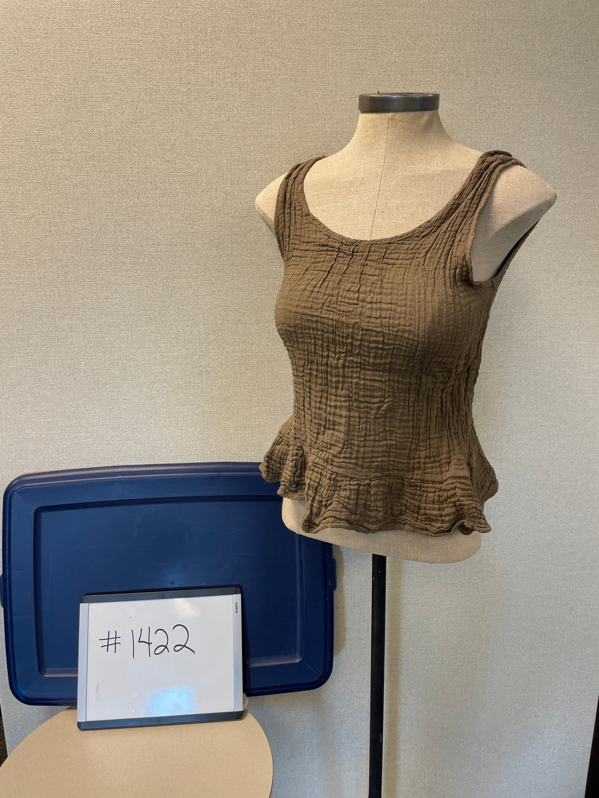1422-Cotton Tank taupe