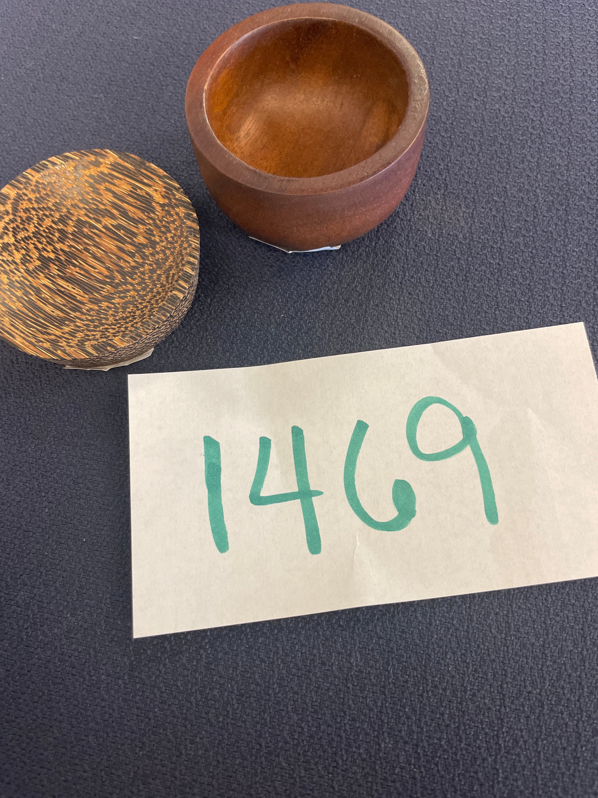 1469-Wooden Sauce/Trinket Dish 2.5"