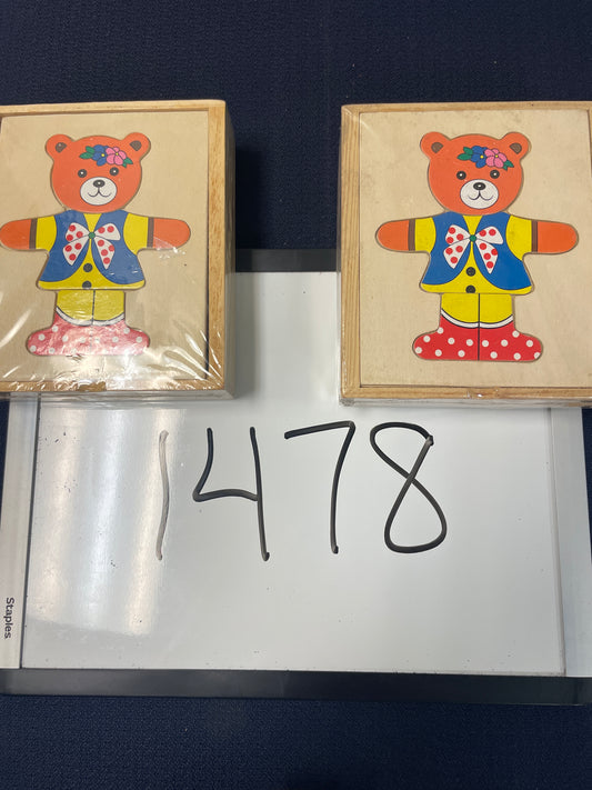 1478-Wooden Dress-Up Puzzle Box
