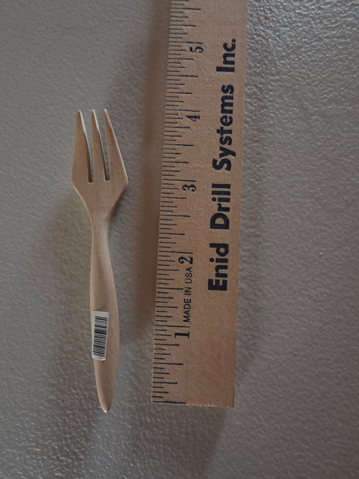 1550-Mini Wooden Charcuterie Fork 4"