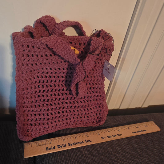 1553-Crochet Handbag 7x7.5"