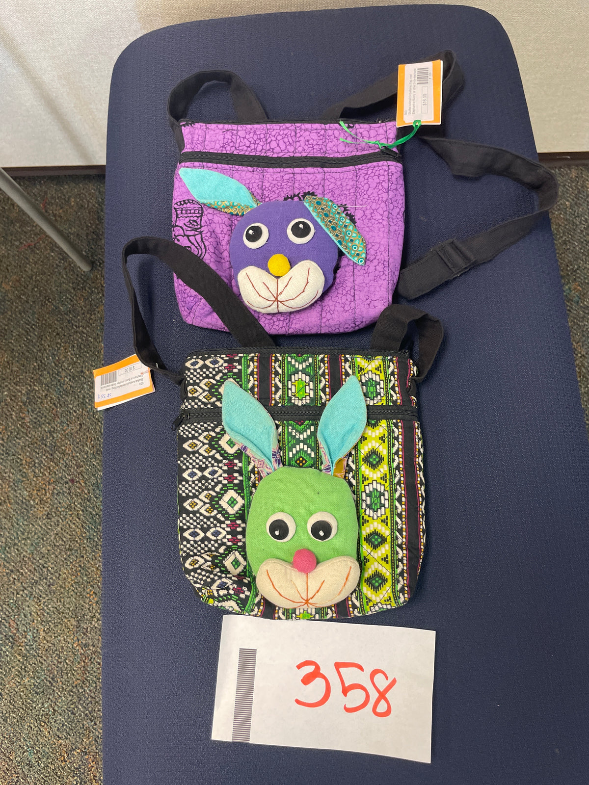 358-Stuffed Animal Embellished Bag-Med