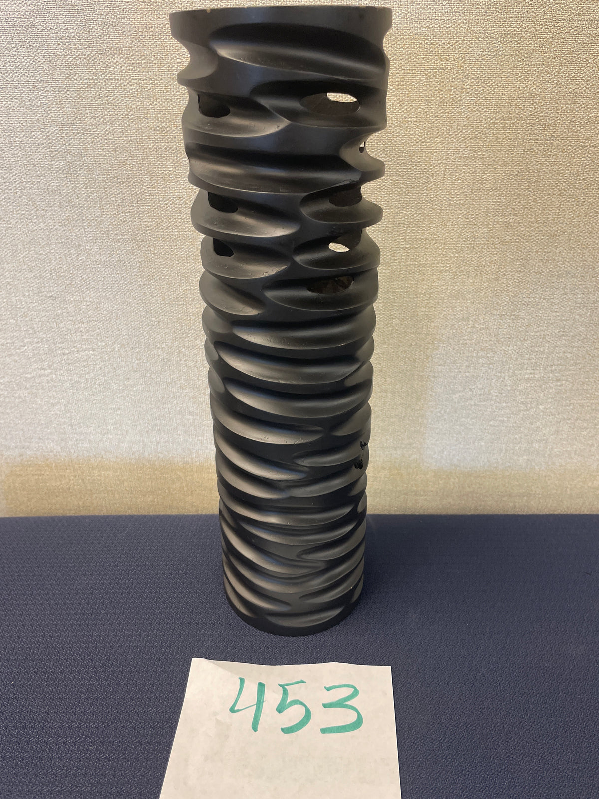 453-Vase Mango Wood Sculpture 4x14"