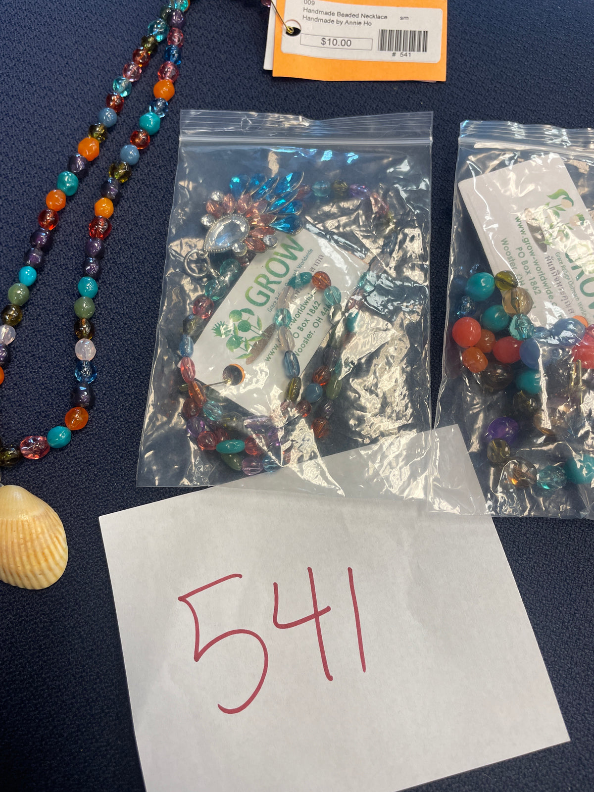 541-Handmade Sm Beaded Necklace