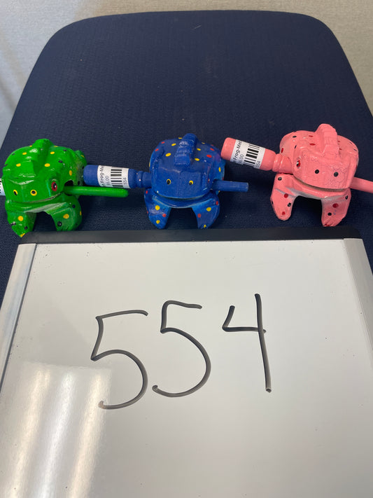 554-Akha Wooden Frog-Med colors