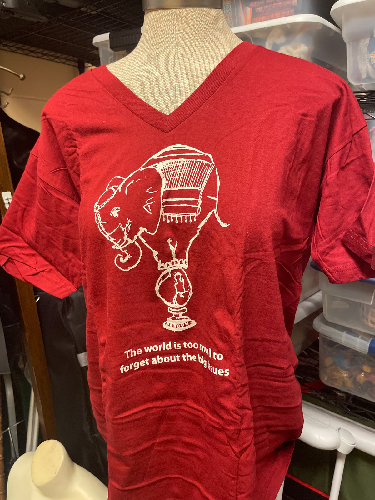 688-The World is too Small v-neck