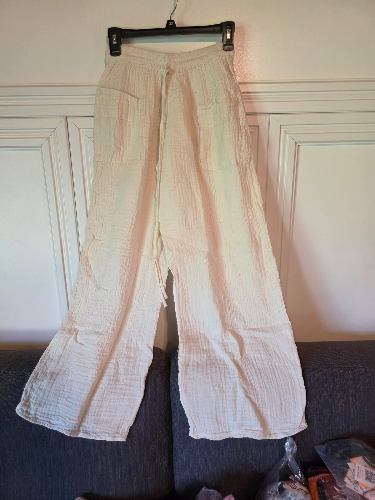 872-Tawai Cotton Wide Leg Pant w/Drawstring
