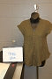 Cotton Cap Sleeve w mini buttons, Olive