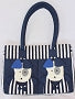 Diaper Bag with Puppies-Med Navy