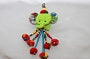 409-Key Chain w Dangly Pompoms-elephant