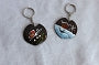 376-Painted Coconut Keychain-Round