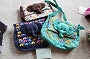 Quilted Shoulder Bag w Elephant
